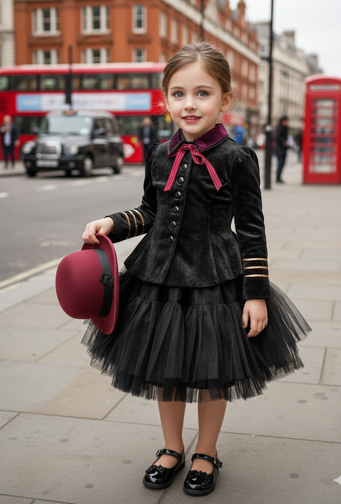 Girls black top  Velvet  2-3-4-5Y autumn Grey Wool Blend Trim Short Jacket 2025