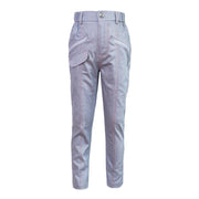 Girls wearing light blue stretchy denim skinny jeans for kids aged 4-9 years
