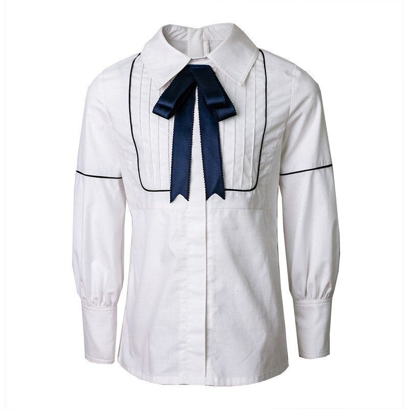 Vintage Cotton Bow Blouse for Girls (2–10 Years) | Elegant Flower Girl & Everyday Essential