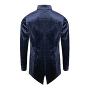 Boys navy velvet tuxedo blazer with satin lapel for formal occasions ages 3-7