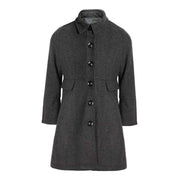 Girls vintage wool winter coat thick warm long overcoat for ages 3-9 years with double-breasted buttons and classic design