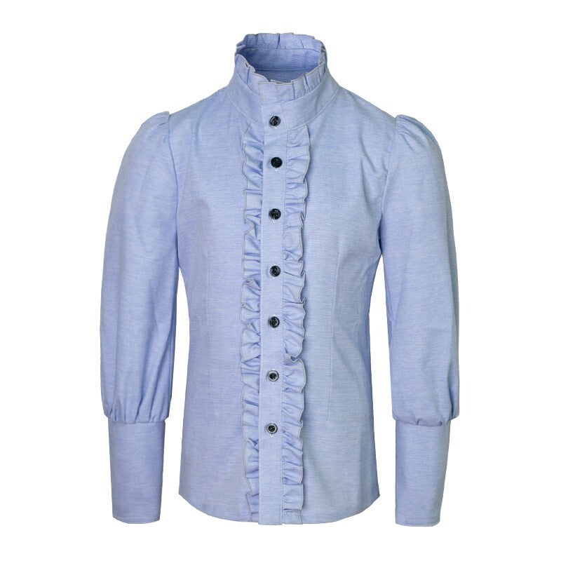 Boys Vintage Light Blue & Grey Shirt (3–14 Years) | Smart Casual, School & Wedding Shirt