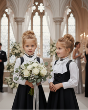 Girls Black Occasion Dress – Sleeveless A-Line Swing Dress for Weddings, Parties & Formal Events (Ages 4-5)