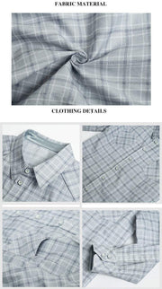 Boys plaid flannel shirt in classic check pattern with long sleeves and button-down front for casual wear