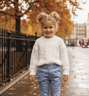 Girls' light blue stretchy denim jeans skinny fit for kids aged 4 to 9 years