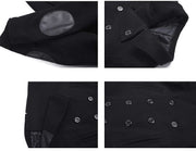 Stylish boys black cashmere coat for ages 3-12 with tailored fit and wool-cashmere blend outerwear