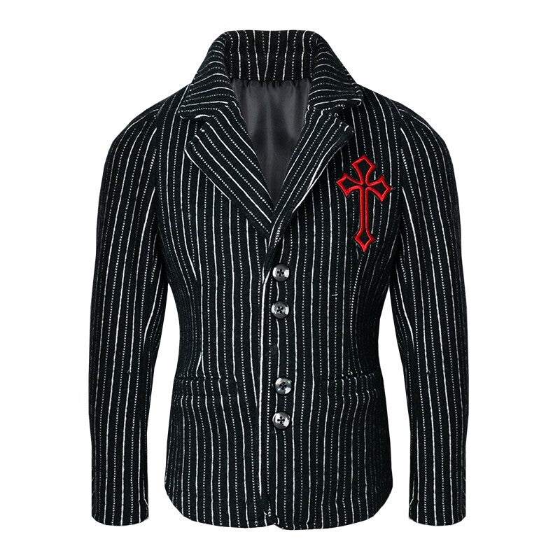 Boys black wool blazer vintage style winter jacket for kids aged 3-9 years