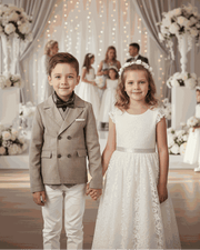 Boys formal blazer in classic single-breasted design for school and special occasions