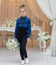 Vintage Cotton Bow Blouse for Girls (2–10 Years) | Elegant Flower Girl & Everyday Essential
