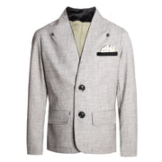 Grey V-Neck Blazer for Boys – A Refined Jacket for Ceremonies & Everyday Elegance (Ages 3–9)