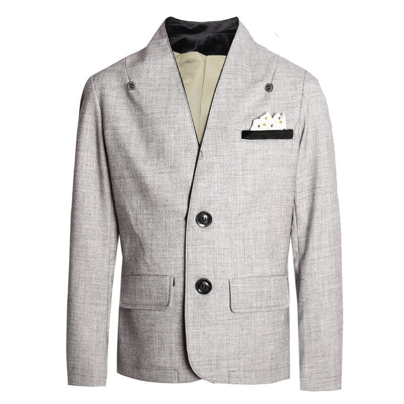 Grey V-Neck Blazer for Boys – A Refined Jacket for Ceremonies & Everyday Elegance (Ages 3–9)