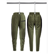 Gray boys slim fit knit pants for ages 4-12 with stretch fabric and elastic waistband