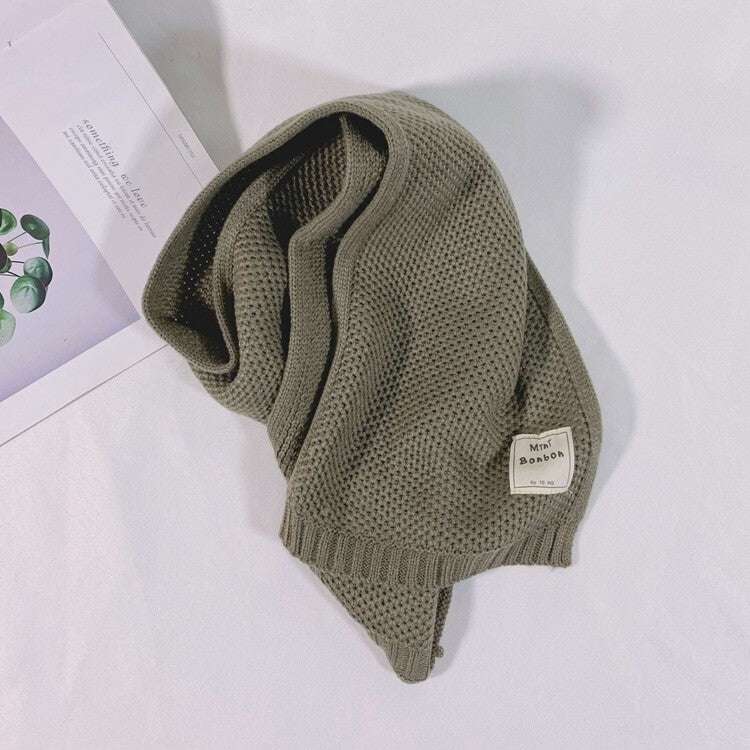 Kids knitted winter scarf soft thick warm neck warmer for boys and girls aged 3-14 years