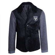 Boys white grey velvet blazer casual stylish jacket for kids aged 3 to 7 years autumn spring wear