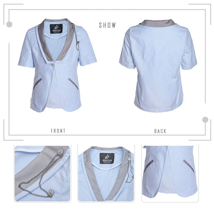 Boys Short Sleeve Blazer Bright Blue – Lightweight Cotton Page Boy Jacket for Summer Wedding & Formal Occasions (Ages 3–12)