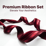 Elegant Red Satin Ribbon Trio Set – Luxury Decorative Ribbon Bundle for Fashion, Gift Wrapping & Event Styling