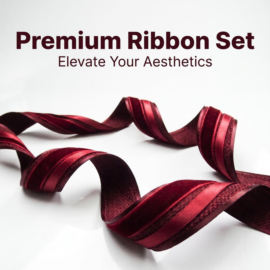 Elegant Red Satin Ribbon Trio Set – Luxury Decorative Ribbon Bundle for Fashion, Gift Wrapping & Event Styling