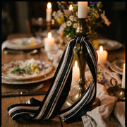 Elegant Black & Blush Pink Ribbon Trio Set – Luxury Satin, Grosgrain & Lace Decorative Ribbon Bundle