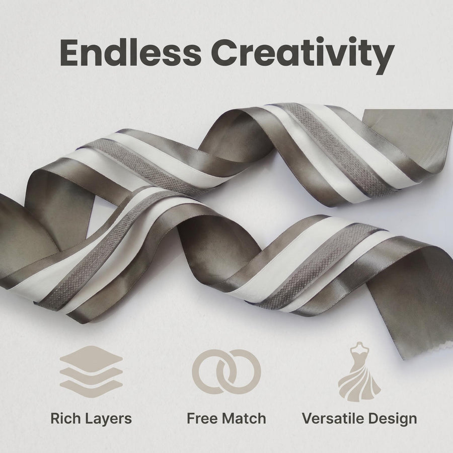 Luxury Mixed Ribbon Trio Set – Curated Decorative Ribbon Combination for Fashion, Gift Wrapping & Event Styling（副本）