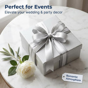 Elegant Silver & Grey Ribbon Trio Set – Luxury Satin & Woven Decorative Ribbon Bundle for Fashion & Gift Styling