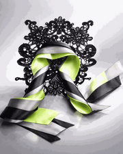 Elegant lace and satin ribbon set for wedding and occasion styling with delicate vintage-inspired details