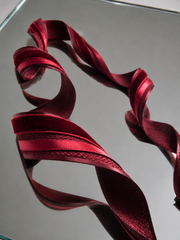 Elegant Red Satin Ribbon Trio Set – Luxury Decorative Ribbon Bundle for Fashion, Gift Wrapping & Event Styling