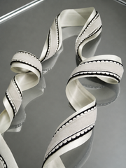 Elegant Ribbon Trio Set – Butter Yellow Satin, Black Ribbon with White Trim & Cream Velvet Decorative Ribbon for Gift Wrapping, Fashion Styling & Luxury DIY Crafts