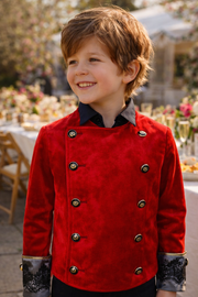 Boys Velvet Tails Tuxedo Blazer 3-12Y Slim Fit Formal party Jacket christmasBoys Velvet Tailcoat Tuxedo Blazer (3–12 Years) | Vintage Military Style Page Boy Jacket