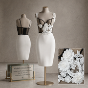 Sculptural Lace Corset Two-Piece Set – 9AM to 9PM Office-to-Evening Transformation