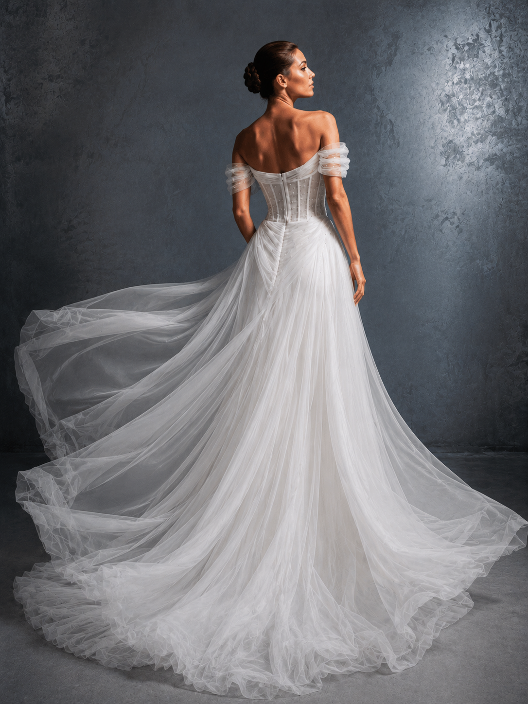 One Shoulder Light Wedding Dress New Forest Fairy Reception Outdoor Travel Photography Mermaid French Bridal Engagement Gown