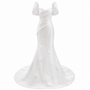 Postmodern Vintage Elegance - Sculpted Satin with a Bold Feminine Silhouette
