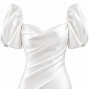 Postmodern Vintage Elegance - Sculpted Satin with a Bold Feminine Silhouette