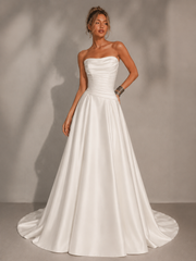 Whisper of Ivory – Sculpted Satin Bridal Gown