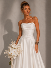 Whisper of Ivory – Sculpted Satin Bridal Gown