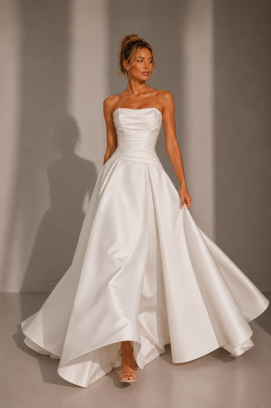 Whisper of Ivory – Sculpted Satin Bridal Gown