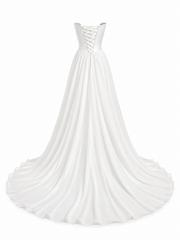 Celestia Whisper Backless Bridal Gown - Floating Chiffon Corset Wedding Dress