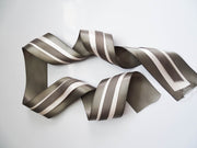 Elegant Charcoal & Cream Ribbon Trio Set – Luxury Satin & Cotton Decorative Ribbon Bundle for Fashion & Gift Styling