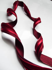 Elegant Red Satin Ribbon Trio Set – Luxury Decorative Ribbon Bundle for Fashion, Gift Wrapping & Event Styling