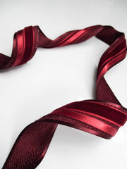 Elegant Red Satin Ribbon Trio Set – Luxury Decorative Ribbon Bundle for Fashion, Gift Wrapping & Event Styling