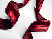 Elegant Red Satin Ribbon Trio Set – Luxury Decorative Ribbon Bundle for Fashion, Gift Wrapping & Event Styling