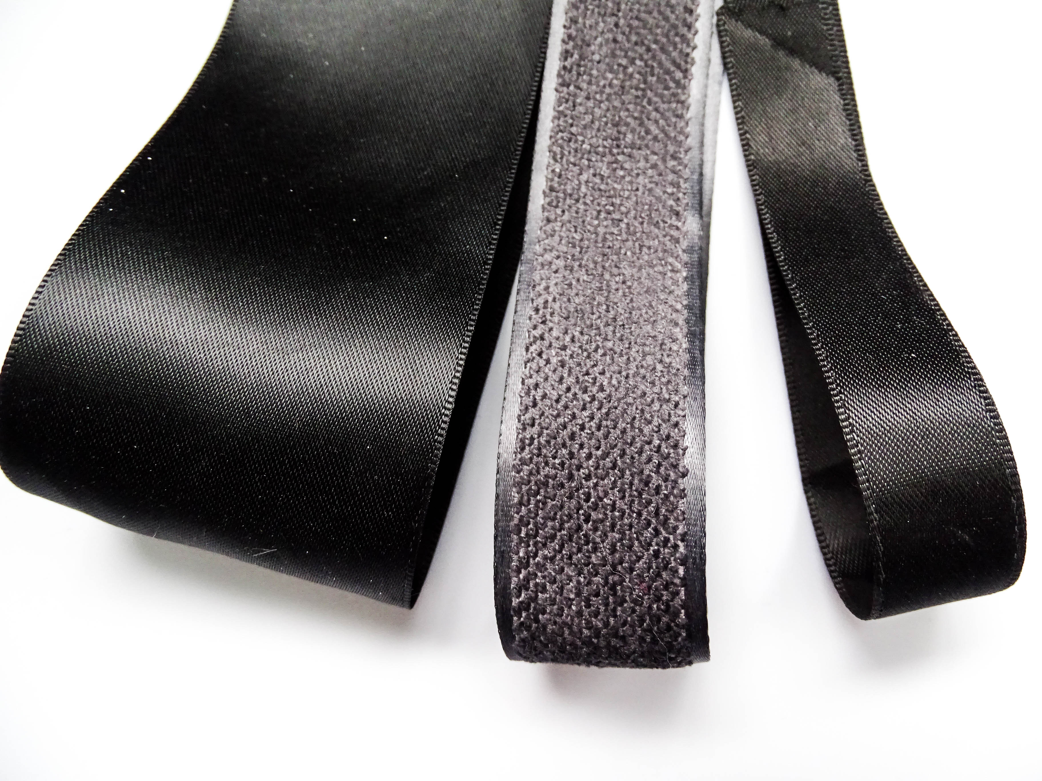 Elegant Black & Charcoal Ribbon Trio Set – Luxury Satin & Woven Decorative Ribbon Bundle for Fashion, Gift Wrapping & Event Styling