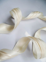 Elegant Cream Satin Ribbon Trio Set – Butter Yellow, Soft Gold & Ivory Decorative Ribbons for Gift Wrapping, Fashion Styling & Luxury DIY Crafts
