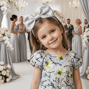 Girls Puff Sleeve Floral A-Line Dress (1–9 Years) | Vintage Princess Party & Occasion Dress