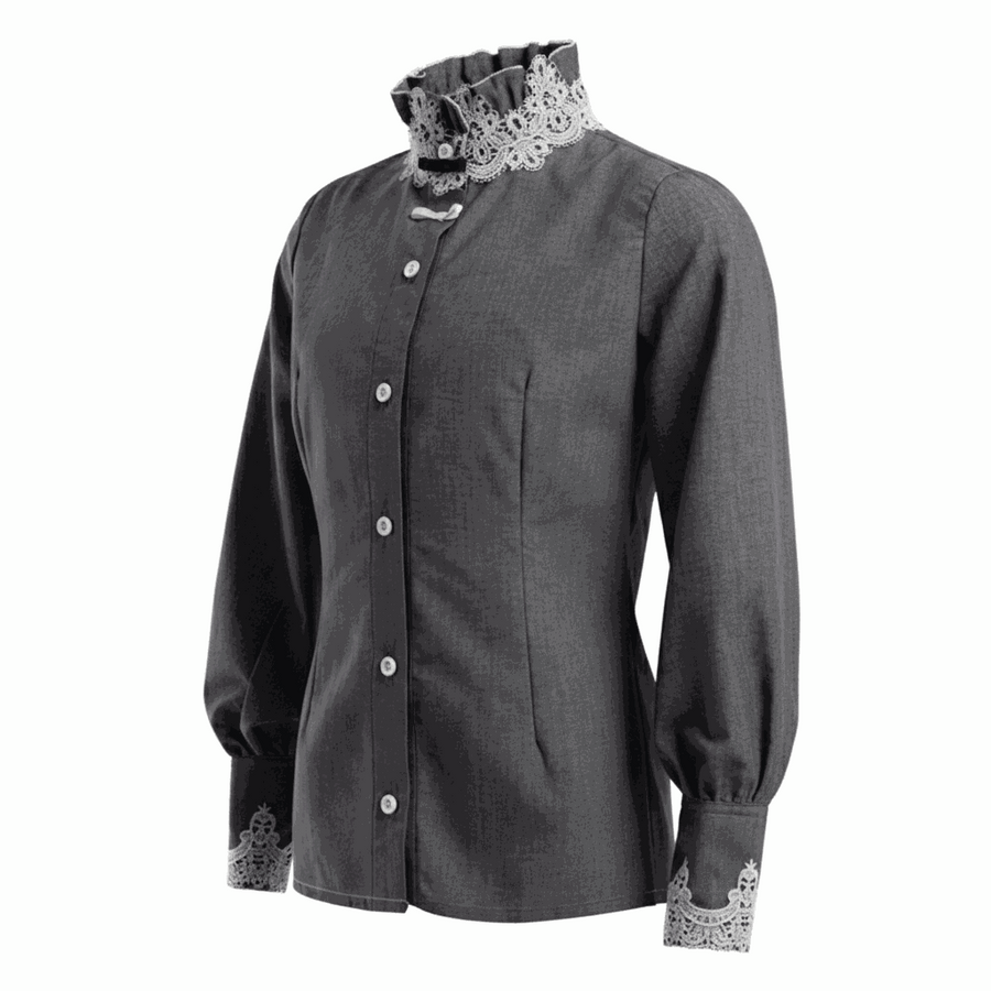 Kids vintage lace cotton shirt with Victorian style for flower girls and page boys aged 3-12