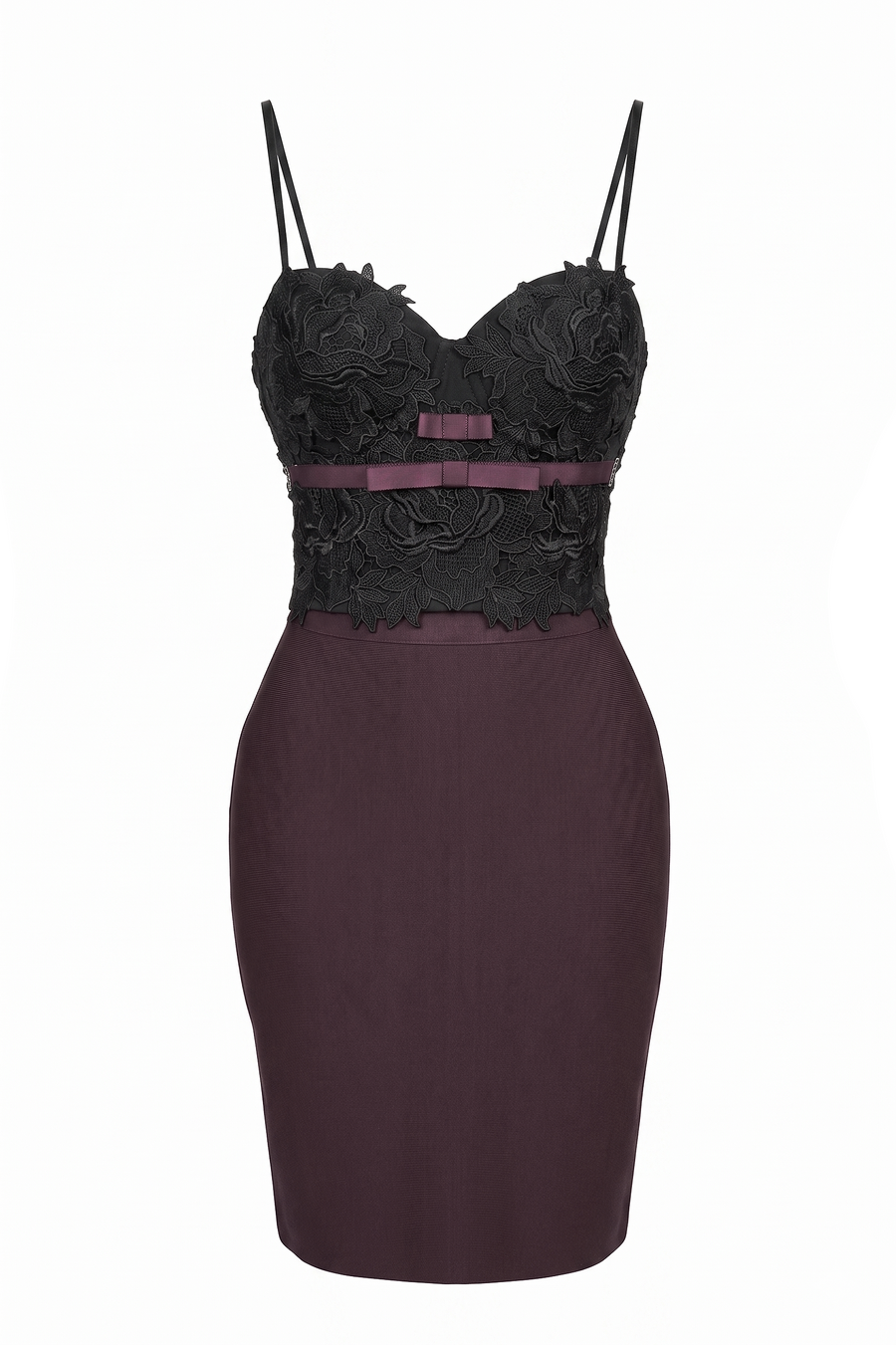 Embroidered Lace Top & High-Waisted Bandage Skirt - A Modern Expression of Feminine Structure and Grace