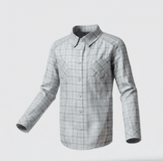Boys plaid flannel shirt in classic British check pattern, long sleeve cotton top for ages 3-12