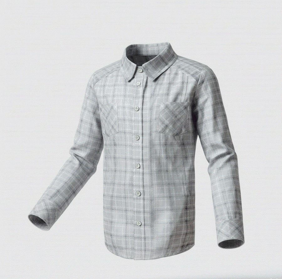 Boys plaid flannel shirt in classic British check pattern, long sleeve cotton top for ages 3-12