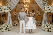Boys jacquard satin tuxedo blazer with vintage design for weddings and formal occasions