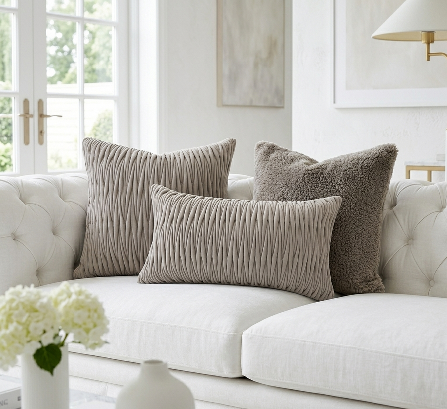 Modern Embroidered Cushion Cover - Minimalist Decor