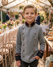 Boys Velvet Tails Tuxedo Blazer 3-12Y Slim Fit Formal party Jacket christmasBoys Velvet Tailcoat Tuxedo Blazer (3–12 Years) | Vintage Military Style Page Boy Jacket
